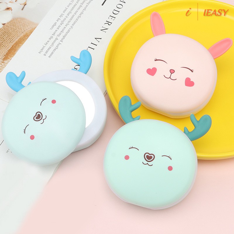 (Hàng Mới Về) Gương Trang Điểm Mini Tích Hợp Đèn Led Giúp Làm Ấm Tay Dành Cho Bạn Gái