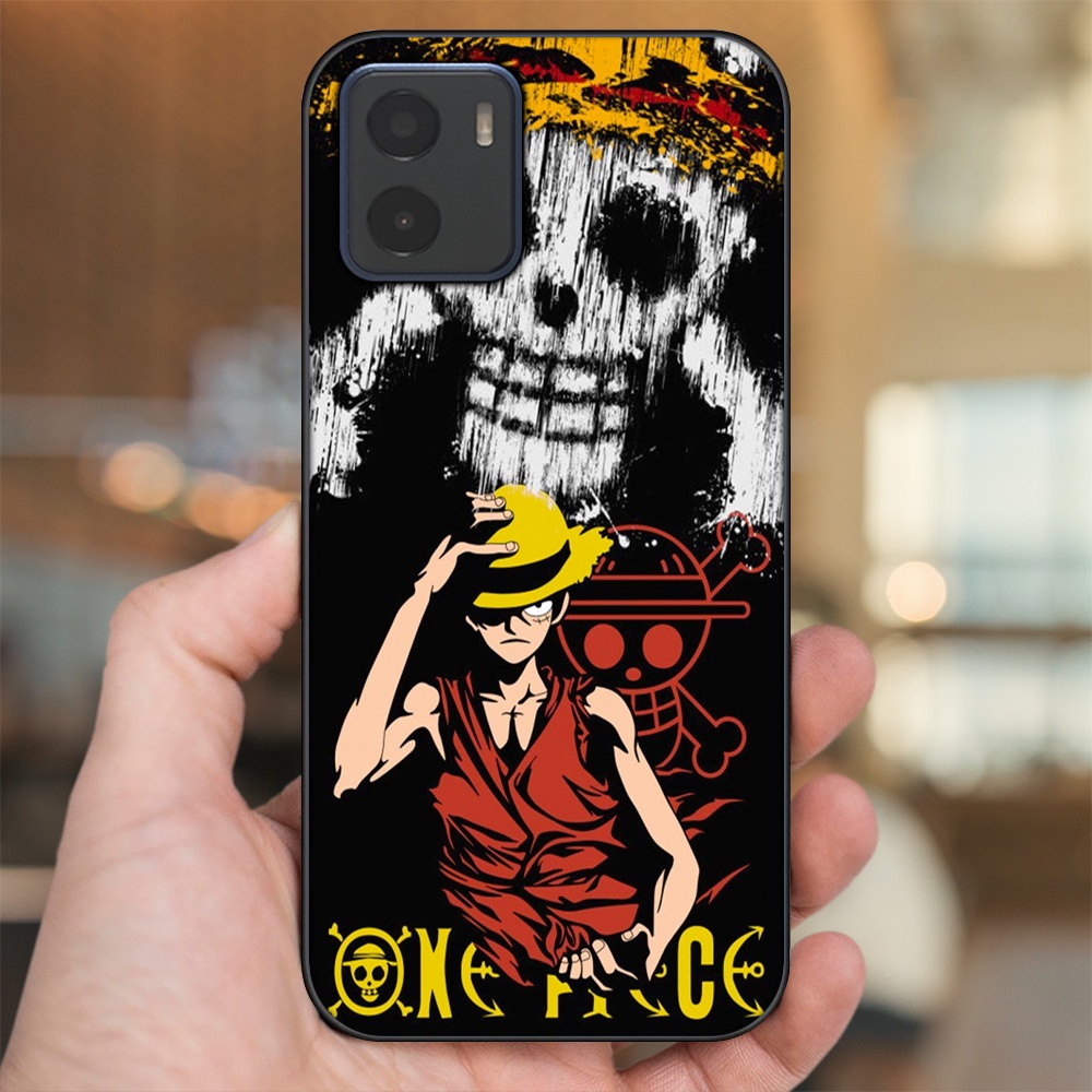 Ốp lưng Vivo Y15s, Y15a viền đen in hình Luffy One Piece
