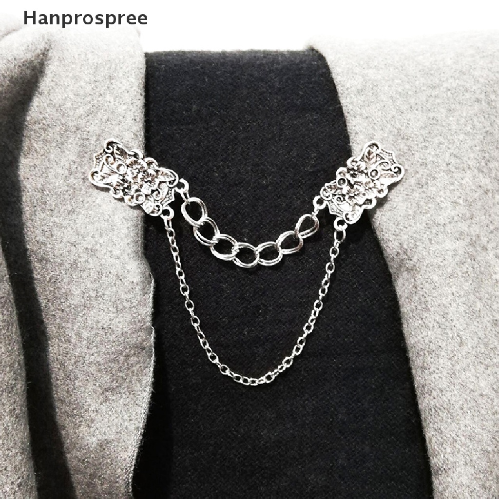 Hanprospree > Ghim Cài Áo Cardigan Khăn Choàng Cổ Hình Hoa Phối Dây Xích Thích Hợp Làm Quà Tặng Cho Bạn