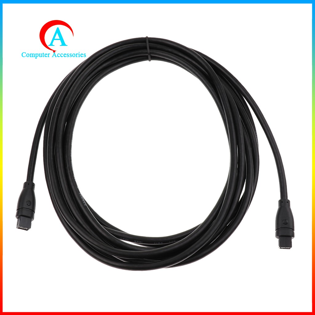 Dây Cáp 6ft Firewire 800 IEEE 1394b 9-Pin Male Sang 9-Pin Male Tốc Độ Cao