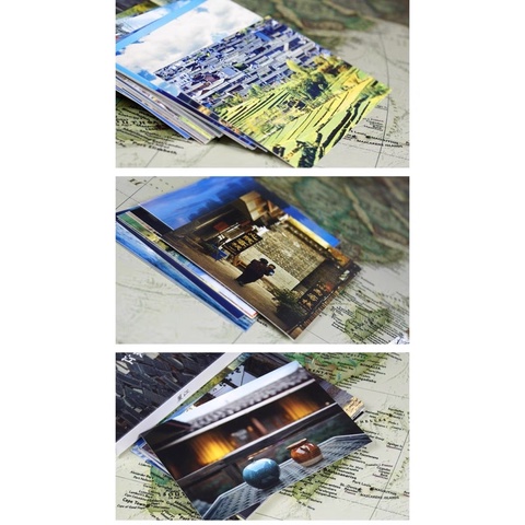 postcard cổ trang bà giấy note