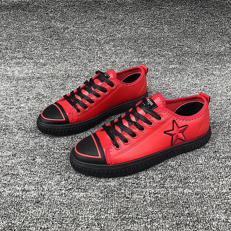 Giày thể thao, giày sneaker nữ 5326 Giày sneaker nam da tổng hợp dày dặn