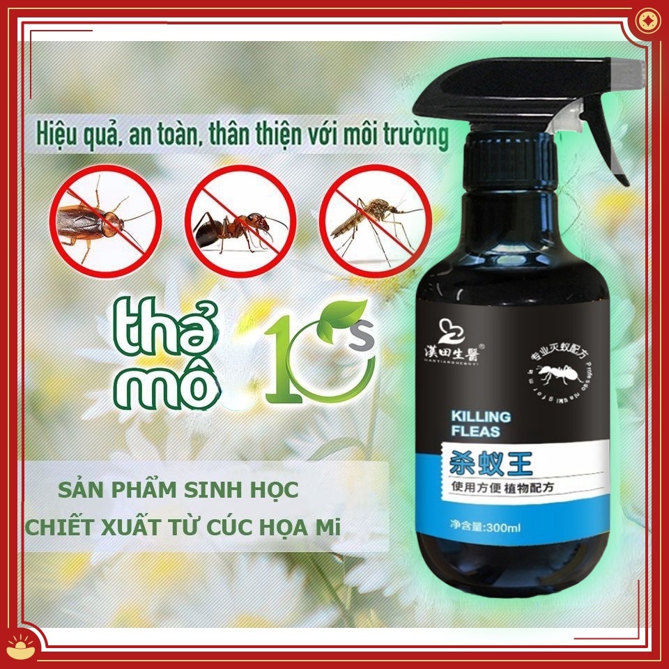 Bình Xịt Thảo Dược Diệt Côn Trùng An Toàn 100% Hiệu Quả Cao 300ml,Bình Xịt Diệt Ruồi Muỗi Kiến Gián Mối Thảo Mộc,Bình Xịt Diệt Bọ Rệp, Mạt Bụi, Chiết Xuất 100% Từ Thiên Nhiên,hiệu quả, an toàn, tiết kiệm,Bình Xịt Diệt Muỗi Kiến Gián Mối Sinh