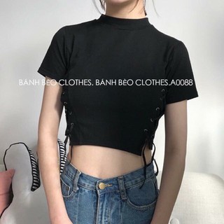 Tuyệt Áo croptop Đan dây 2 bên ( Ảnh thật hình cuối) xuất khẩu