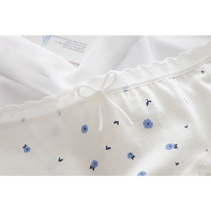 Quần Lót Nữ ❤️ Quần Cotton Nữ Viền Phối Nơ Điệu Đà Tôn Dáng 335