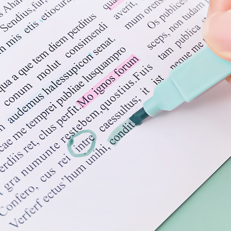 Set 6 bút đánh dấu hai đầu nhanh khô không phai màu