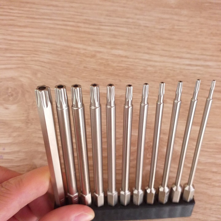 Bộ 11 mũi khoan lục giác hoa thị 100mm cho khoan pin , điện