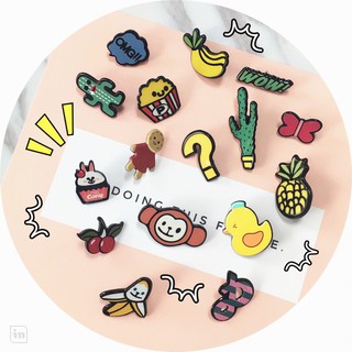 Huy hiệu kim loại hoạt hình cute (chốt vặn)