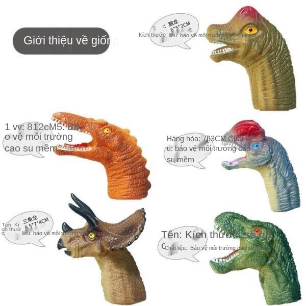 Bộ 5 con rối ngón tay đồ chơi hình khủng long cho trẻ em