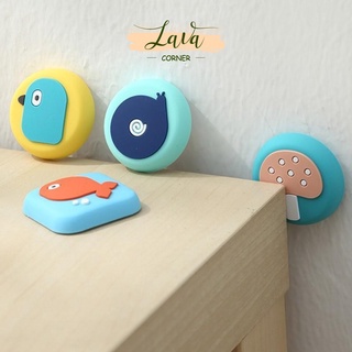 Miếng Chặn Cửa Nhựa Silicon Hoạt Hình Chống Xước Tường & Chống Va Đập Cửa