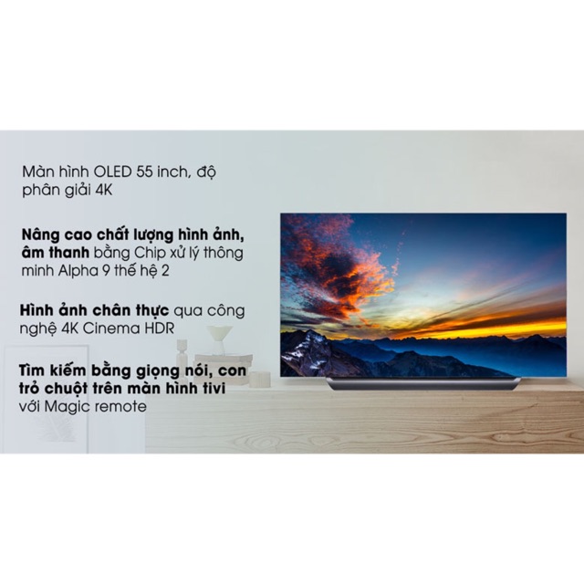 Smart Tivi OLED LG 4K 55 inch 55C9PTA.Fullbox( Hàng tồn kho bảo hành chính hãng 2 năm)