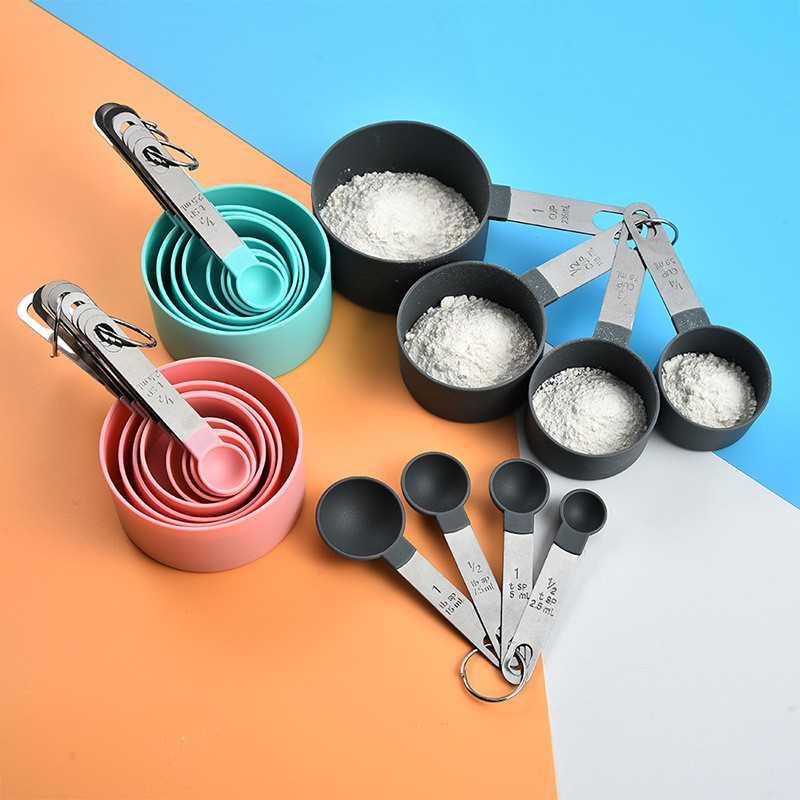Bộ cup đong 8 cái cán inox