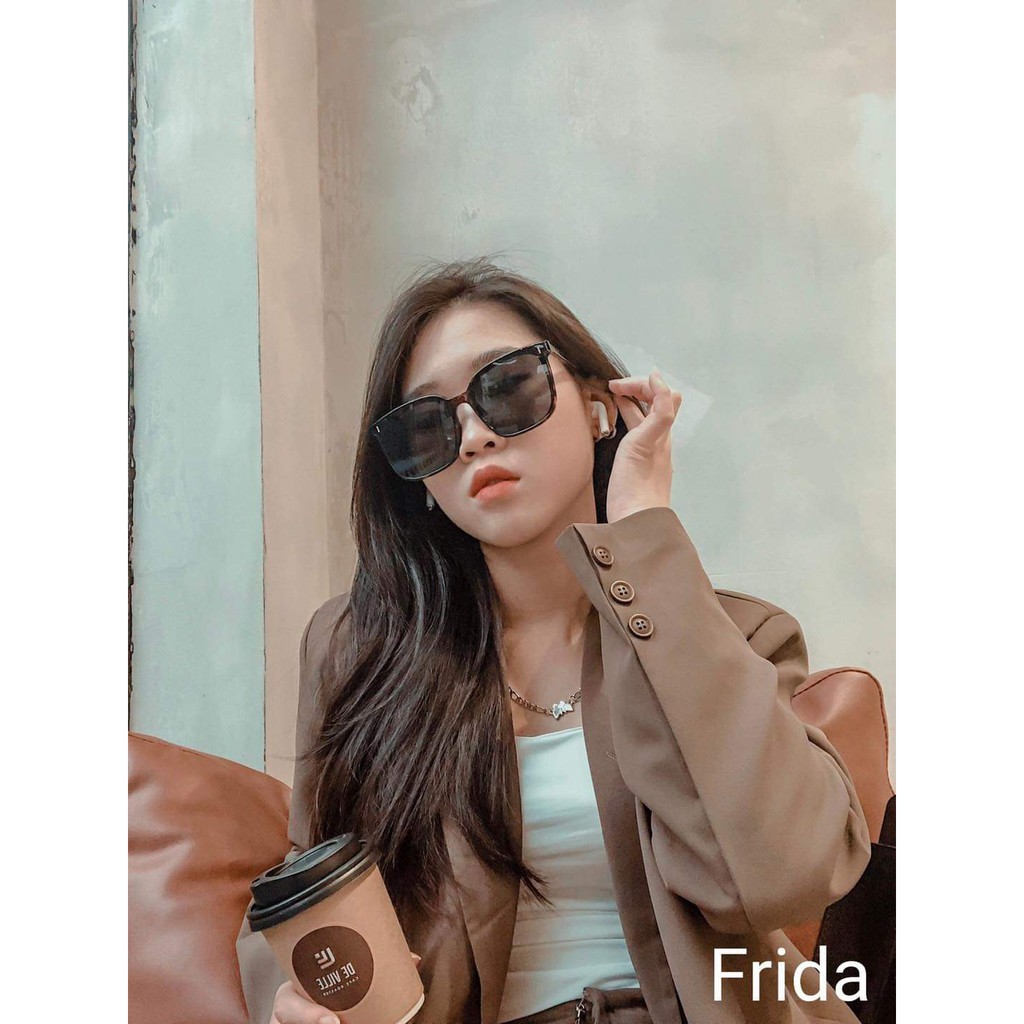 Kính mát thời trang Kính râm nam nữ chống UV400 dáng mắt to Fryda Chilistore