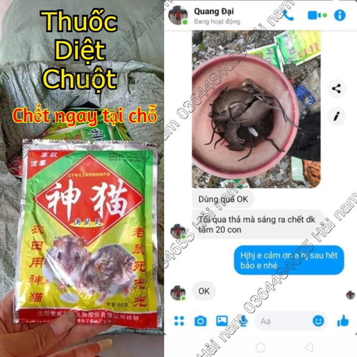 Thuốc diệt chuột trộn sẵn - Thuốc chuột ăn chết ngay tại chỗ - Hiệu quả 100 % khi sử dụng