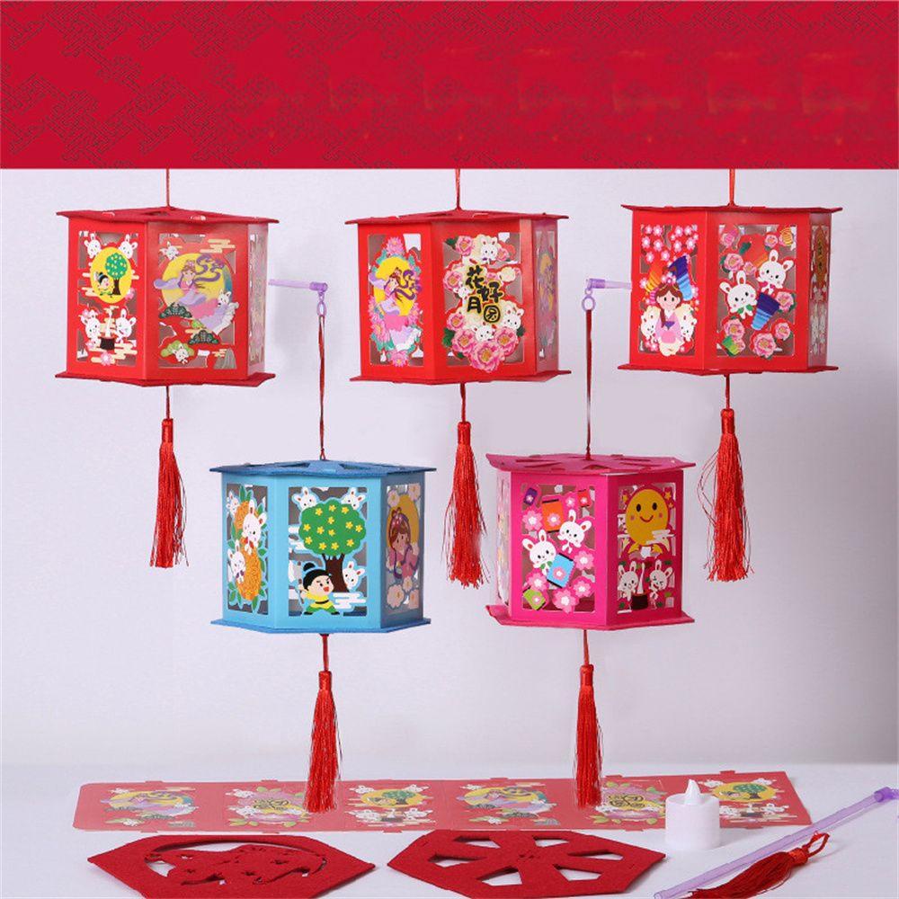 Lồng Đèn Hoạt Hình Thủ Công Nhỏ Gọn Dành Cho Trang Trí Lễ Hội Mùa Thu
