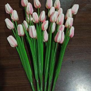 Hoa tulip lụa cành 5 bông