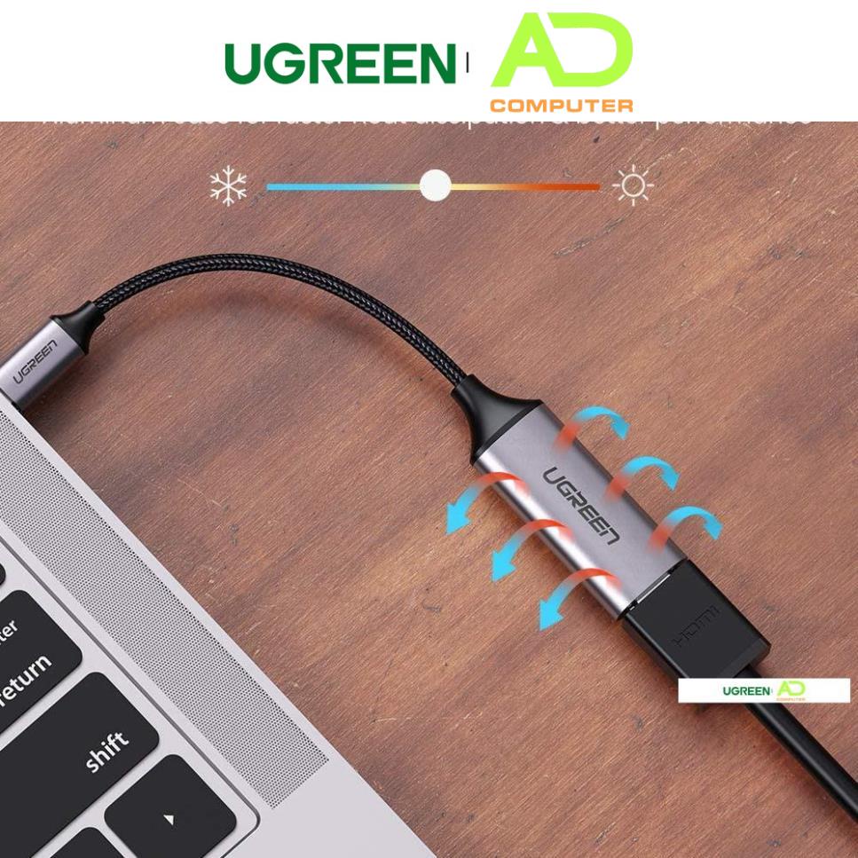 Cáp chuyển USB TYPE C sang HDMI UGREEN 70444 - Hàng phân phối chính hãng - Bảo hành 18 tháng