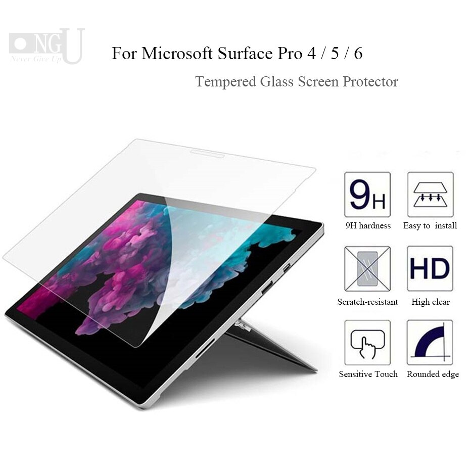 Kính Cường Lực Bảo Vệ Màn Hình Máy Tính Bảng Microsoft Surface Pro 6 5 4 12.3 Inch Tab Beschermende Voor Oppervlak Pro6 Pro5 Pro4