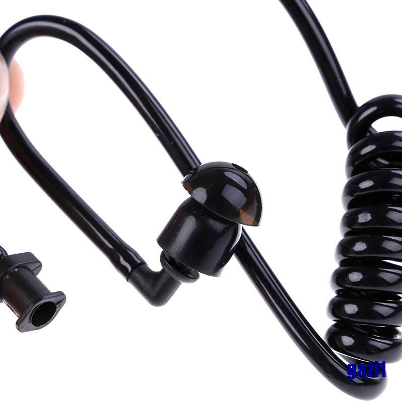 (gazi1) Black replacement coil acoustic air tube earplug for radio earpiece headset