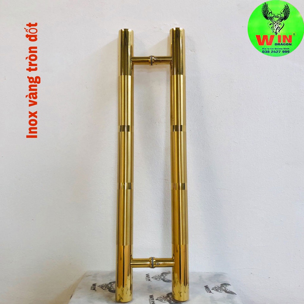 Tay nắm cửa kính inox sus 304 vàng đốt,Tay cửa chính