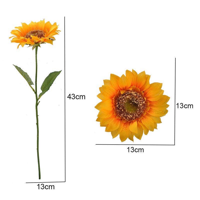 Bó Hoa Hướng Dương Giả 7 Đầu Bằng Lụa Dùng Trang Trí