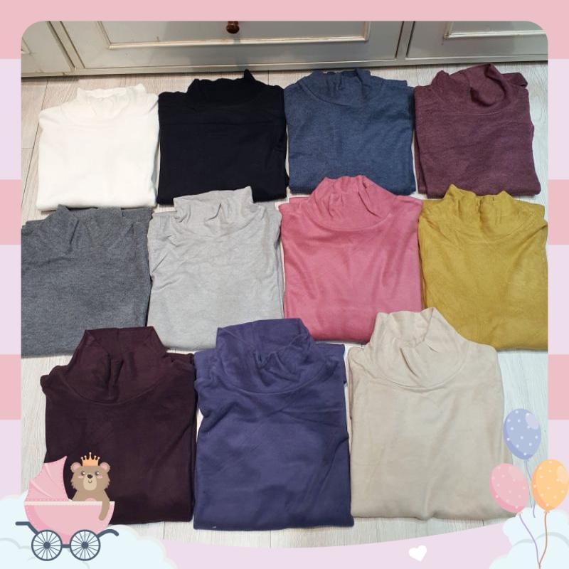 Áo giữ nhiệt unisex cổ 3 phân xuất hàn dư cực đẹp