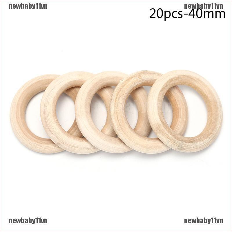 1 Túi Vòng Gỗ Tròn Tự Nhiên Dùng Làm Trang Sức DIY