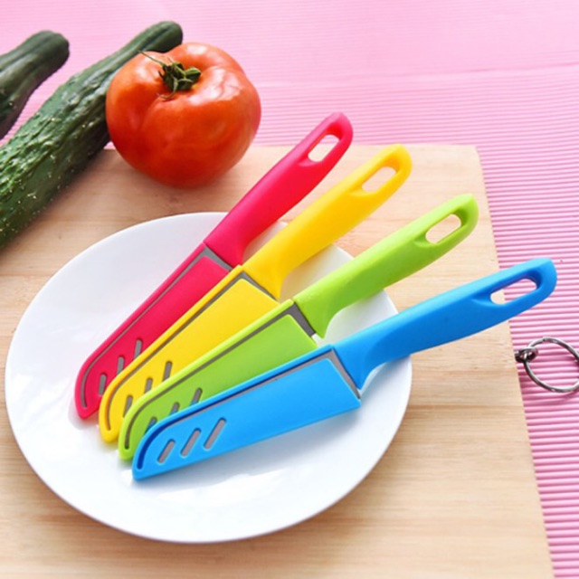 Dao gọt trái cây có nắp tiện dụng (giao màu ngẫu nhiên )