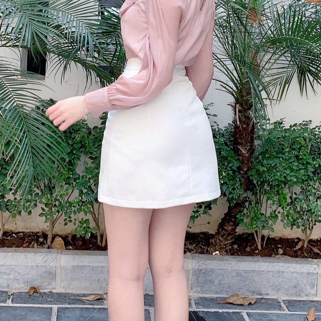 Chân váy chữ A viền trắng túi nắp công sở đơn giản V499 HILA | BigBuy360 - bigbuy360.vn