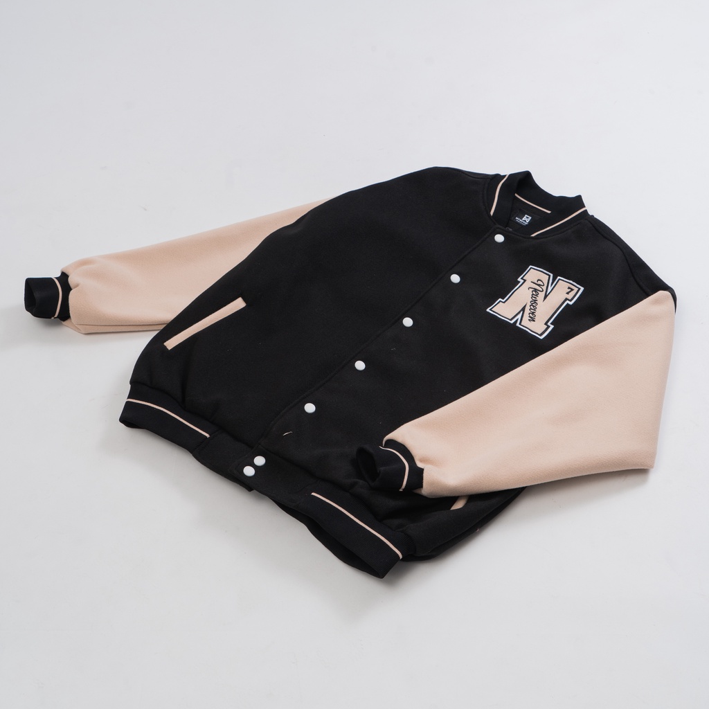 Áo Khoác Bomber Varsity Dạ N7 Newseven Typo jacket bóng chày basic nam nữ form rộng Local Brand V01