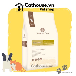 Thức ăn hạt cho mèo thịt gà & cá hồi natural core chicken & salmon