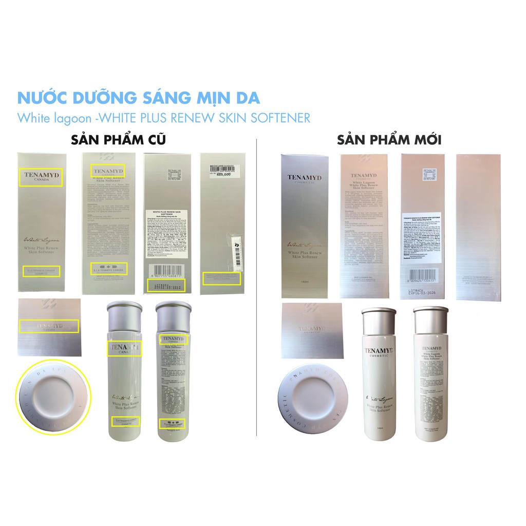 Nước dưỡng sáng mịn da - Tenamyd- WHITE PLUS RENEW SKIN SOFTENER 140ml