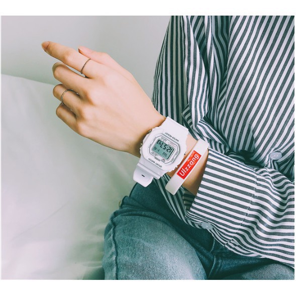 Đồng hồ nam đẹp SANOSI điện tử dây cao su mặt vuông thời trang | BigBuy360 - bigbuy360.vn