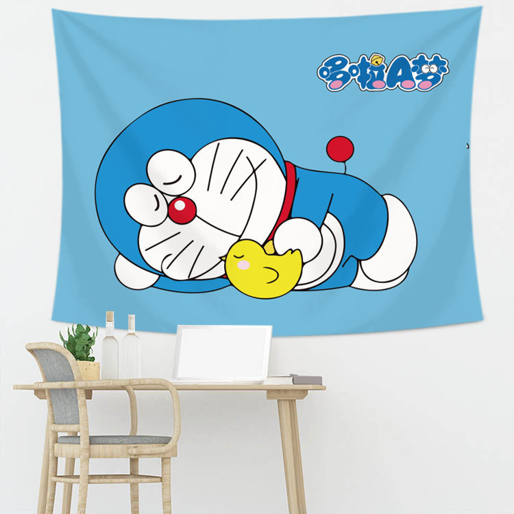 Thảm treo tường họa tiết Doraemon dễ thương trang trí phòng ngủ