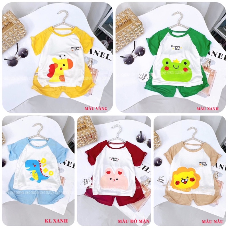 bộ cộc tay THUN LẠNH MINKY MOM Giáp Lăng IN HÌNH HỌA TIẾT ngộ nghĩnh size 4-18kg