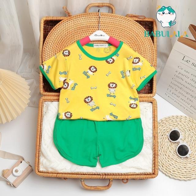 Đồ Bộ Bé Trai Bé Gái Cộc Tay Minky Mom Chính Hãng Vải Thun Lạnh