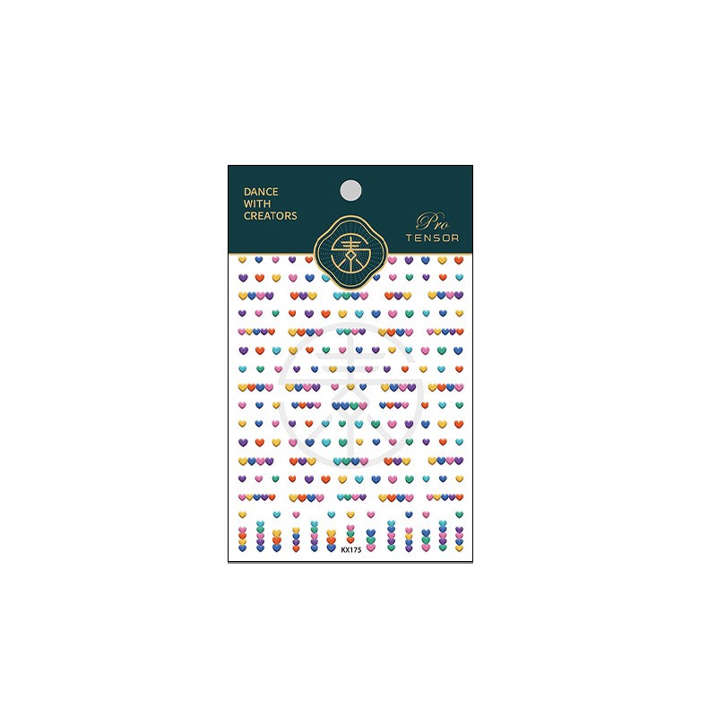 Miếng Dán Trang Trí Móng Tay Hình Trái Tim Nhiều Màu Độc Đáo DIY