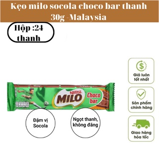 Kẹo milo socola choco bar thanh 30g -Malaysia date mới 10 thanh