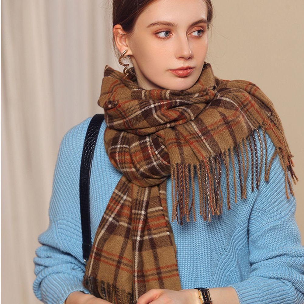 Khăn Choàng Cổ Dệt Kim Mềm Mại Giữ Ấm Cho Nữ VANES1