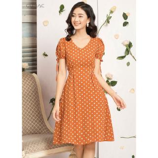 Đầm chấm bi buộc eo GUMAC MS12078_CAM