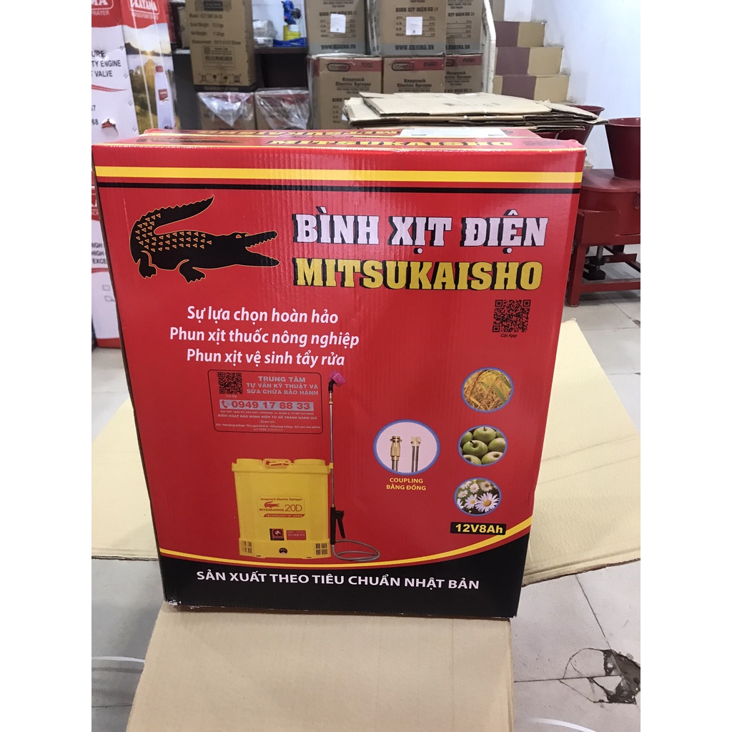 Bình xịt điện khử khuẩn mitsukaisho 20L, bình xịt điện mitsukaisho 20d