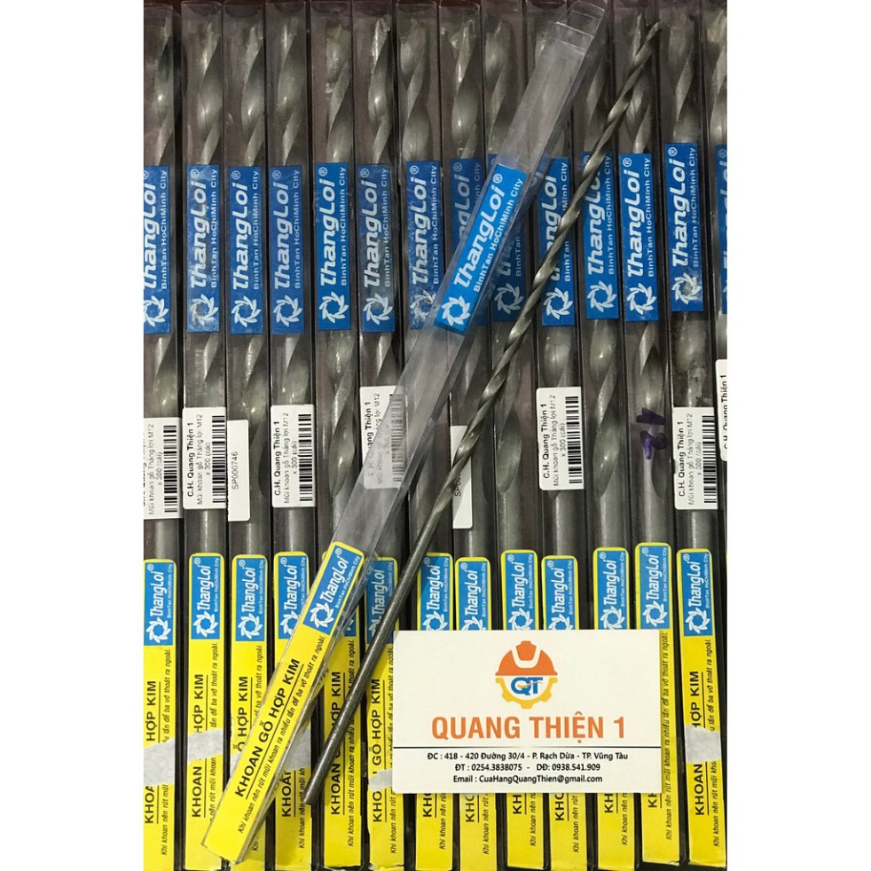Mũi khoan gỗ Thắng Lợi từ 6mm đến 18mm chiều dài 300mm