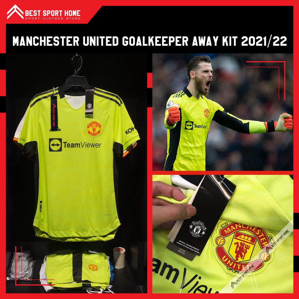 Quần Áo Bóng Đá Thủ Môn Manchester United Sân Khách - Goalkeeper Awaykit 21/22 Màu Đen Vải Dệt Mềm Size Âu - Thêm In Ấn