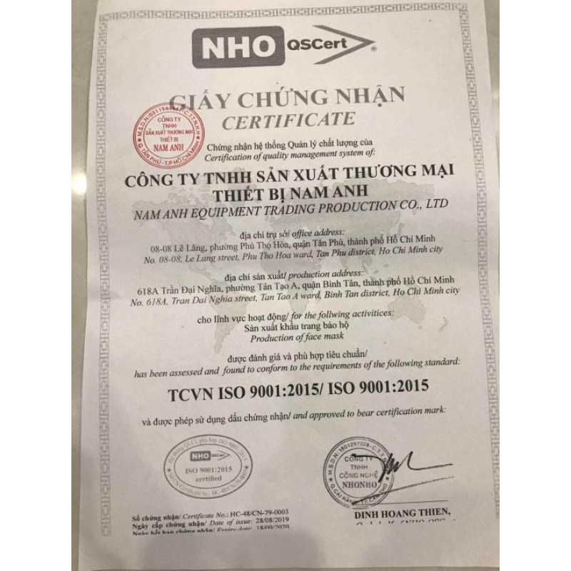 Khẩu Trang Y Tế 4 Lớp NAM ANH