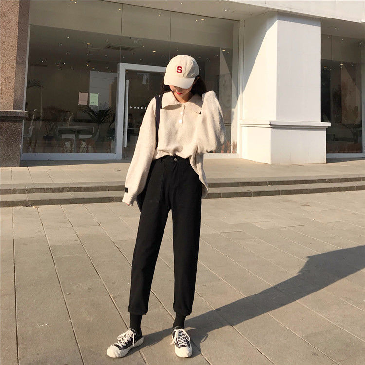 Quần jean dài kéo eo cao thời trang xuân thu phong cách Hàn Quốc dành cho nữ