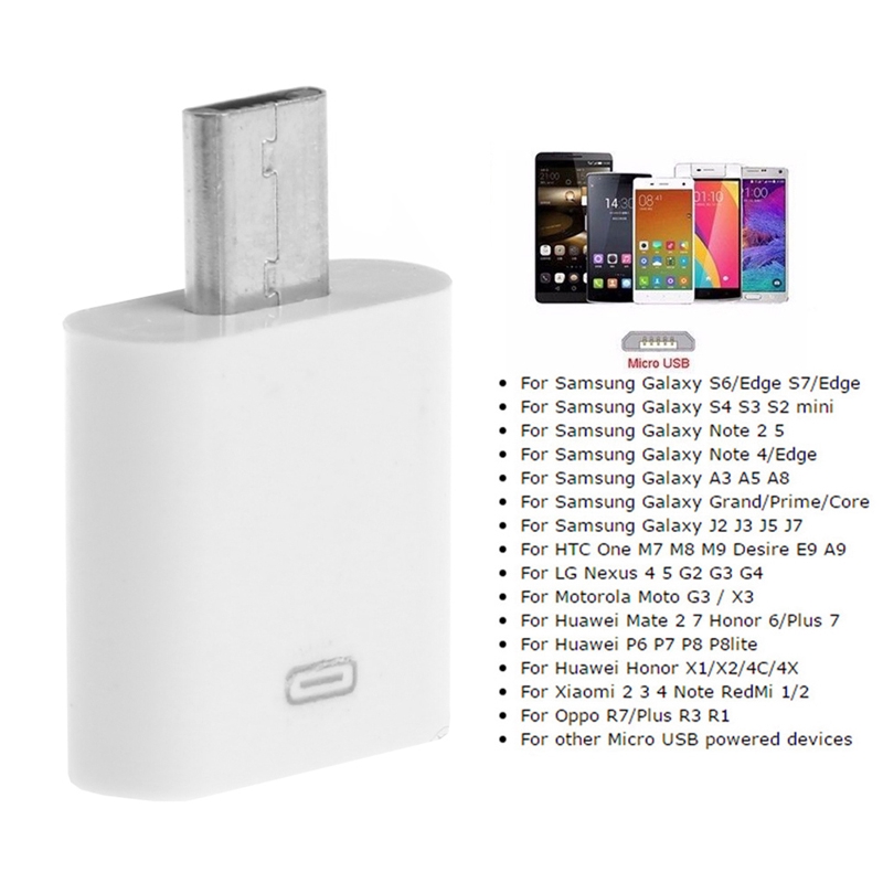 Dây cáp chuyển đổi từ Lightning Female sang Micro USB Male