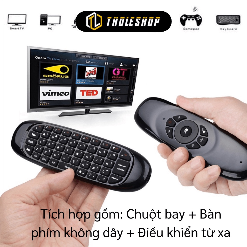 [SGD] Bàn Phím Mini Kiêm Chuột Bay - Điều Khiển Từ Xa Không Dây C120 Cho Androi TV Box 6216