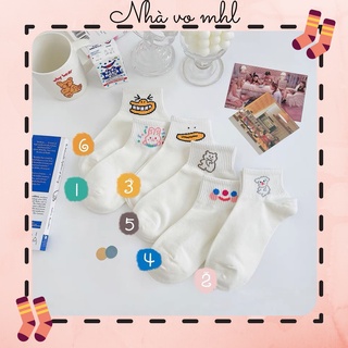 Vớ Cao Cổ Hình Mỏ Vịt Logo Hình Tất Vớ Cotton Cổ Cao In Họa Tiết Hoạt Hình Vui Nhộn Phong Cách Nhật Hàn Ulzzang