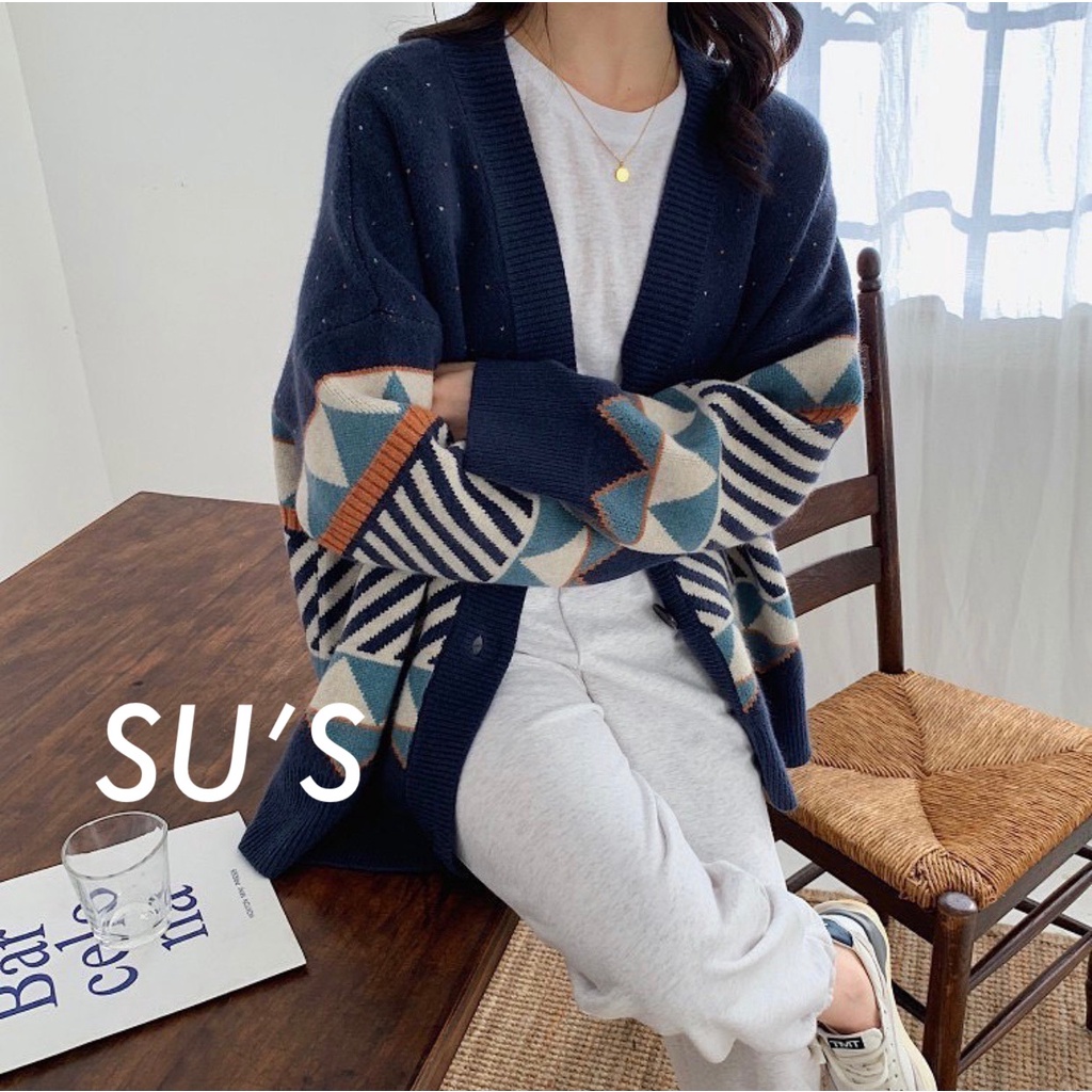 Áo cardigan len họa tiết zigzac A1990 SUSTORE | BigBuy360 - bigbuy360.vn