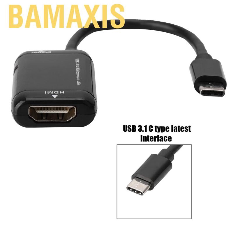 Cáp Chuyển Đổi Bamaxis Usb-C Type C Sang Hdmi Usb 3.1 Cho Điện Thoại Android